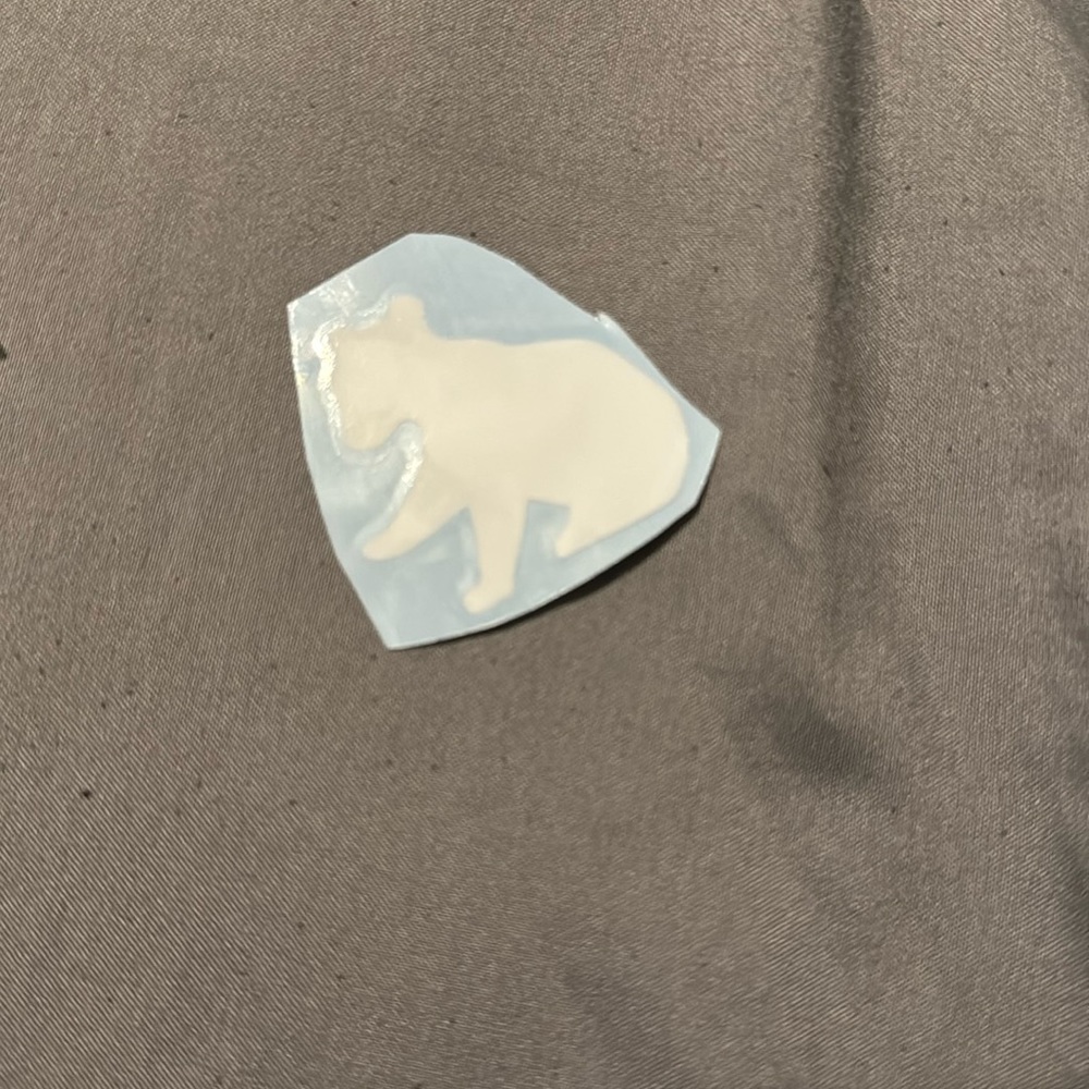Baby bear window decal white